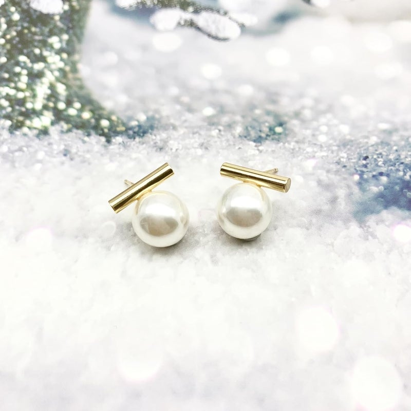 Surrounded Forest Store Double Ball Jacket Earrings for Women Front Back 2 in 1 Stud Earrings Pearl Ball Earrings - Image 4